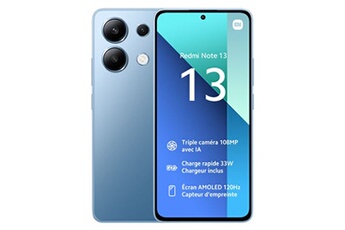 Redmi Note 13 256Go Bleu Très bon état - Xiaomi reconditionné disponible sur Darty