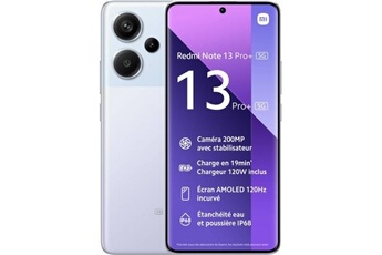 Redmi Note 13 Pro+ - 5G smartphone - double SIM - RAM 12 Go / Mémoire interne 512 Go - OLED display - 6.67"" - 2712 x 1220 pixels (120 Hz) - 3 x Bon état - Xiaomi reconditionné disponible sur Darty