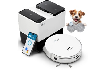 Robot aspirateur laveur connecte avec base de vidage All In One Z15 Pro Très bon état - Eziclean reconditionné disponible sur Darty