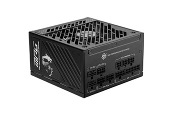 Alimentation PC modulaire MPG A1000GS PCIE5 1000W 80 PLUS Gold noir Bon état - MSI reconditionné disponible sur Darty
