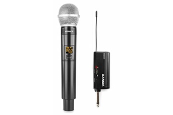 WM55 - Microphone sur batterie Plug-and-Play UHF sans fil - Avec récepteur Plug-in, 10 canaux, Distance 30 à 50 m. Très bon état - Vonyx reconditionné disponible sur Darty