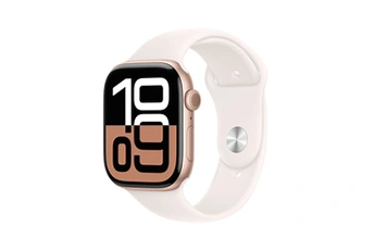 Apple Watch Series 10 GPS 46mm Boîtier en Aluminium Rose Gold avec Bracelet Sport Rose Tendre - M/L Très bon état - Apple reconditionné disponible sur Darty
