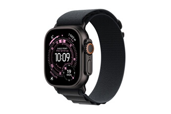Watch Ultra 3 GPS + Cellular 49mm Boitier en Titane Noir avec Boucle Alpine Noir - Medium Bon état - Apple reconditionné disponible sur Darty