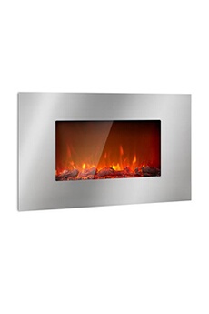 Cheminée électrique Lausanne Luxe - 2 niveaux d'intensité - 2000W - Pour 40m² - Inox brossé Bon état - Klarstein reconditionné disponible sur Darty