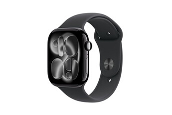 Watch Series 11 GPS 46mm Boitier en Aluminium Noir de Jais avec Bracelet Sport Noir - M/L