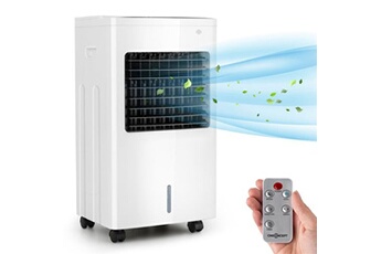 Rafraîchisseur d'air - Freeze Me - Ventilateur - 75W - Humidificateur - 400m³/h - Refroidisseur d'air - Mobile - Télécommande - 65dB - Blanc Bon état - OneConcept reconditionné disponible sur Darty