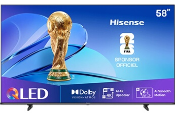 Acheter QLED 58E7Q 146 cm 2025 Bon état - 311,99 € QLED 58E7Q 146 cm 2025 Bon état - Hisense reconditionné disponible sur Darty