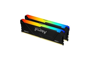 Acheter FURY Beast RGB 32 Go (Kit de 2 x 16 Go) DDR4 3600 MHz CL18 Bon état - 258,99 € FURY Beast RGB 32 Go (Kit de 2 x 16 Go) DDR4 3600 MHz CL18 Bon état - Kingston reconditionné disponible sur Darty