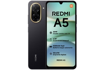 Redmi A5 3/64 Noir Très bon état - Xiaomi reconditionné disponible sur Darty