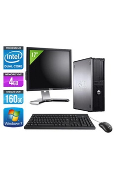 Ordinateur Optiplex 780 Desktop + Ecran 17' - Gris - Intel Core Duo E5300 / 2.60 GHz - RAM 4 Go - HDD 160 Go - DVDRW - Gigabit Ethernet - Windows 7 Bon état - Dell reconditionné disponible sur Darty