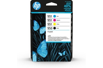 HP 950/951 Pack de 4 Cartouches d'Encre Noir, Cyan, Magenta et Jaune Authentiques (6ZC65AE) Bon état - Hewlett-Packard reconditionné disponible sur Darty