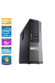 Unité centrale Optiplex 790 SFF - Noir - Intel Core i3-2120 / 3.30 GHz - RAM 8 Go - HDD 250 Go - DVDRW - Gigabit Ethernet - Wifi - Windows 7 État correct - Dell reconditionné disponible sur Darty