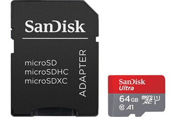 Ultra PLUS microSDXC 64GB + SD Adapter 150MB/s A1 Class 10 UHS-I Bon état - SanDisk reconditionné disponible sur Darty