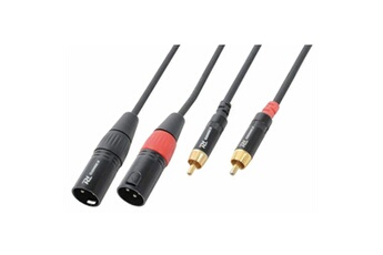 france sarl - 176686 [hors tarif] 176.686 - cordon 2x xlr mâle - 2x rca mâle, 6 m Très bon état - Monacor reconditionné disponible sur Darty