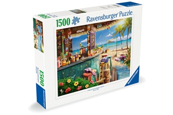 Puzzle Le bar du bord de plage 1500 pièces Bon état - Ravensburger reconditionné disponible sur Darty