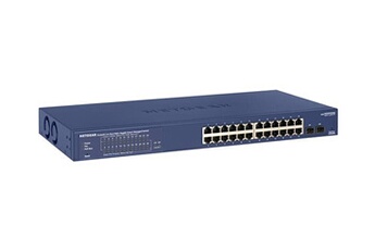 Smart GS724TPv2 - Commutateur - intelligent - 24 x 10/100/1000 (PoE+) + 2 x 1000 Base-X SFP (liaison montante) - Montable sur rack - PoE+ (190 W) Bon état - Netgear reconditionné disponible sur Darty