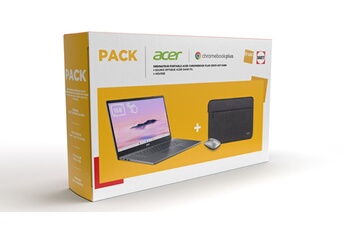 PACK FNAC-DARTY CHROMEBOOK PLUS CB515-2HT-349N 15.6 TACTILE INTEL CORE I3 1215U RAM 8 GO LPDDR5X 512 GO SSD INTEL UHD GRAPHICS + HOUSSE + SOURIS ACER SANS FIL - Bon état Acer sur Darty