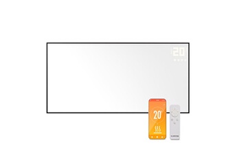 Chauffage infrarouge Smart Radiateur infrarouge 130 x 65 cm Application 770 W Blanc Bon état - Klarstein reconditionné disponible sur Darty