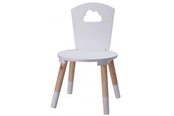 Chaise Enfant Blanche et Bois Nuage - 32x32x50cm Bon état - N/A reconditionné disponible sur Darty