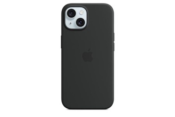 Coque en silicone avec MagSafe pour iPhone 15 - Noir