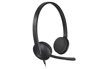 H340 - micro-casque stéréo - filaire USB avec micro rotatif anti-parasites État correct - Logitech reconditionné disponible sur Darty