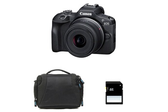 EOS R100 + RF-S 18-45mm f/4.5-6.3 IS STM + Sac + Carte SD 8 Go Bon état - Canon reconditionné disponible sur Darty