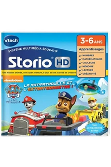 Jeu Storio HD La Pat'Patrouille et l'Extraterrestre ! Très bon état - VTech reconditionné disponible sur Darty