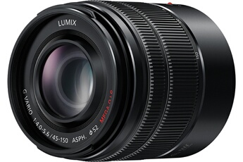 Lumix G 45-150mm f/4,0-5,6 noir Bon état - Panasonic reconditionné disponible sur Darty