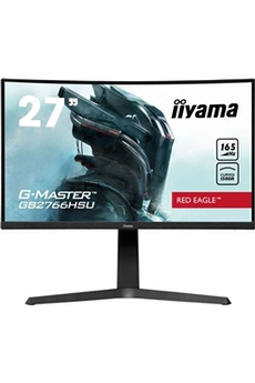 Ecran PC Gaming G-Master Red Eagle GB2766HSU-B1 27"" Ecran incurvé Full HD Noir mat Très bon état - Iiyama reconditionné disponible sur Darty