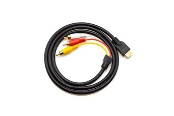 Vshop câble hdmi mâle vers 3 rca composite mâle 1,5m (adaptateur vidéo hdmi vers rca composite) Bon état - N/A reconditionné disponible sur Darty