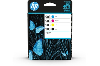 HP 903 Pack de 4 Cartouches d'Encre Noire, Cyan, Magenta, Jaune Authentiques (6ZC73AE) pour HP OfficeJet 6950, HP OfficeJet Pro 6960 / 6970 Bon état -  reconditionné disponible sur Darty