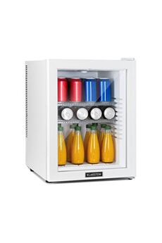 Brooklyn 42 White Mini réfrigérateur CEE F porte vitrée LED clayette blanc Bon état - Klarstein reconditionné disponible sur Darty