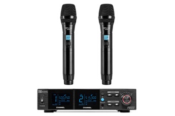 PD522 Système de Microphones UHF avec 2 Micros Main Sans Fil - 100 Canaux Très bon état - Power Dynamics reconditionné disponible sur Darty