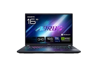 gaming AORUS ELITE 16 BWHC3FRC65SP 16"" WQXGA 165 Hz Intel Core Ultra 9 32 Go RAM 2 To SSD Nvidia GeForce RTX 5070 Gris Bon état - Gigabyte reconditionné disponible sur Darty