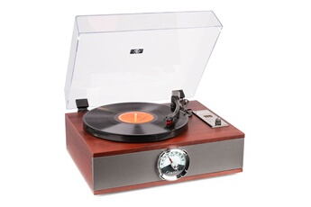 Platine vinyle RP180 Lecteur CD design retro - Bois foncé, récepteur Bluetooth, haut-parleurs intégrés, 33, 45 et 78 tours Très bon état -  reconditionné disponible sur Darty