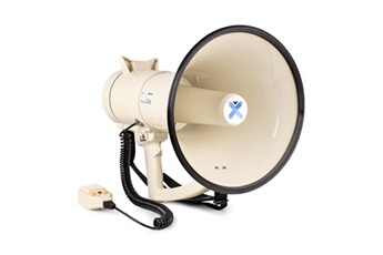 MEG0120 Mégaphone Puissant 120W avec Batterie Incluse, Idéal pour Manifestations et Matchs Sportifs - Jusqu'à 1,6 km Très bon état - Vonyx reconditionné disponible sur Darty