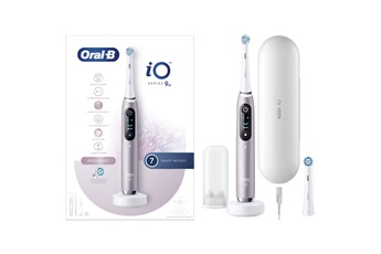 Oral-b io 9 - avec etui de voyage et porte brossette - rose quartz - brosse à dents électrique Très bon état - Oral-B reconditionné disponible sur Darty