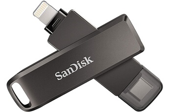 iXpand Luxe Clé USB 64 GB noir SDIX70N-064G-GN6NN Apple Lightning, USB-C USB 3.1 (Gen 1) Bon état - SanDisk reconditionné disponible sur Darty