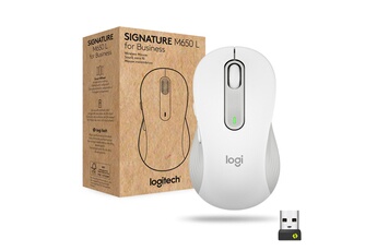Signature M650 pour les entreprises - Souris - sans fil - 2.4 GHz, Bluetooth - récepteur USB Logitech Logi Bolt - blanc cassé - Bon état Logitech sur Darty