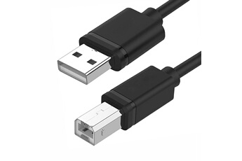 Câble d'Imprimante USB-A vers USB-B mâle à mâle 3 mètre Noir pour imprimante HP, Canon, Dell, Lexmark, Epson, Xerox, Brother, Samsung - Bon état - Visiodirect reconditionné disponible sur Darty