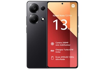 Redmi Note 13 Pro 256Go Noir Bon état - Xiaomi reconditionné disponible sur Darty