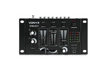 STM-2211B - Table de Mixage 4 Canaux, 3 Canaux Mono/Stéréo Commutables Très bon état - Vonyx reconditionné disponible sur Darty