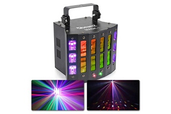 Magic 2 Effets d´eclairage de soirée : Derby / Laser rouge vert / stroboscope / Lampe UV - 9 canaux DMX Très bon état - N/A reconditionné disponible sur Darty