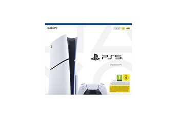 PS5 Slim Edition Standard Blanc et Noir Très bon état - Sony reconditionné disponible sur Darty