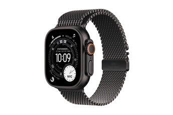 Watch Ultra 3 GPS + Cellular 49mm Boitier en Titane Noir avec Bracelet Milanais Titane Noir - Medium Bon état - Apple reconditionné disponible sur Darty