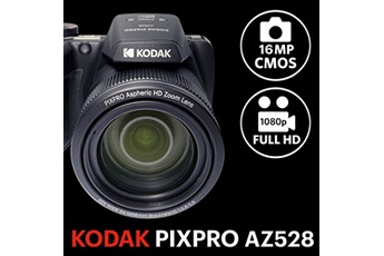 Acheter Kodak PIXPRO Astro Zoom AZ528 - Appareil photo numérique - compact - 16.35 MP - 1080p / 30 pi/s - 52x zoom optique - Wi-Fi - noir Bon état - 194,99 € Kodak PIXPRO Astro Zoom AZ528 - Appareil photo numérique - compact - 16.35 MP - 1080p / 30 pi/s - 52x zoom optique - Wi-Fi - noir Bon état - N/A reconditionné disponible sur Darty