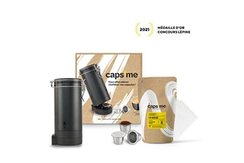 Le coffret CAPS ME noir - capsules reutilisables - compatible Nespresso Bon état - N/A reconditionné disponible sur Darty