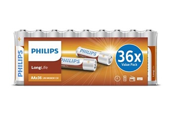 PACK DE 36 PILES ALCALINES AA LR06 - Très bon état Philips sur Darty