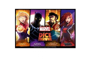 Jeu de stratégie Dice Throne Marvel Black Panther, Captain Marvel, Black Widow, Dr Strange Bon état - Lucky Duck Games reconditionné disponible sur Darty