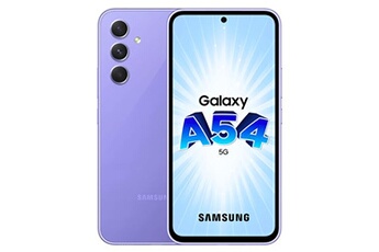 Smartphone Galaxy A54 6,4"" 5G Nano SIM 128 Go Lavande Bon état - Samsung reconditionné disponible sur Darty